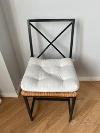 Sedia Metallo con cuscino