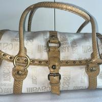 Borsa Just Cavalli colore bianco e oro