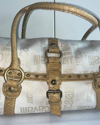 Borsa Just Cavalli colore bianco e oro