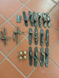 Maniglie in ottone bronzato anni 80