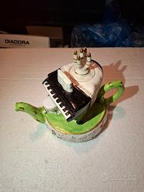 Teiera Vintage in Ceramica Dipinta a Mano - Forma 