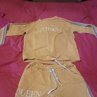 Tuta giallo senape leggera per ragazzo/ragazza