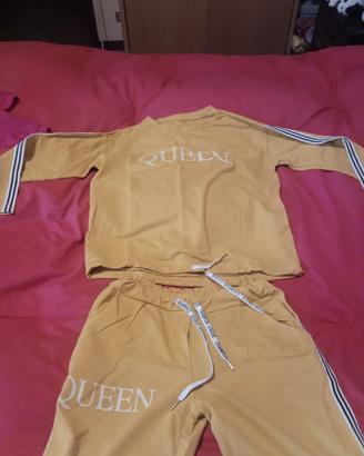 Tuta giallo senape leggera per ragazzo/ragazza