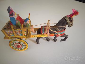 carretto siciliano in miniatura vintage,anni 70
