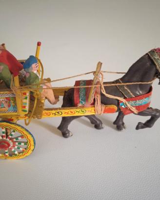 carretto siciliano in miniatura vintage,anni 70