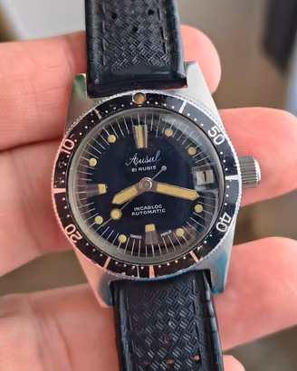 Raro orologio vintage sub diver automatico anni 60