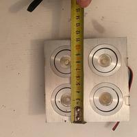 Faretto da incasso in alluminio per 4 luci