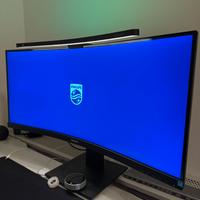 Monitor Philips 34” 4K 21:9 curvo