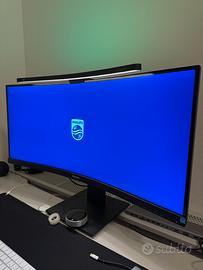 Monitor Philips 34” 4K 21:9 curvo