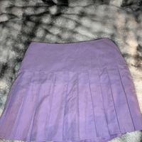 Gonna lilla plissettata con shorts interni- S
