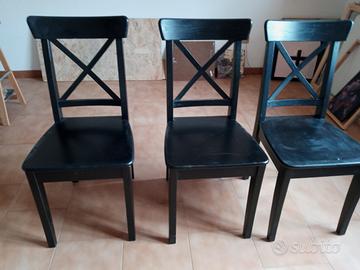 Sedie in legno laccato (ikea)