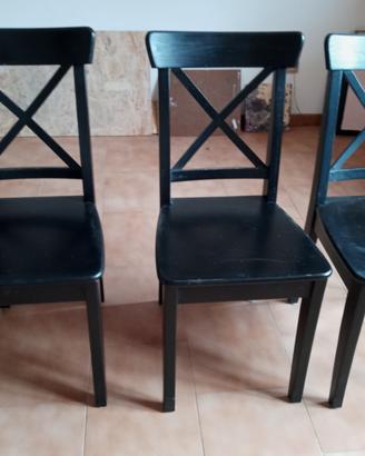 Sedie in legno laccato (ikea)