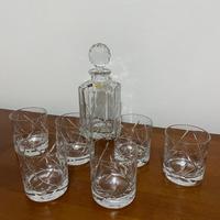 Set 6 bicchieri e decanter in cristallo