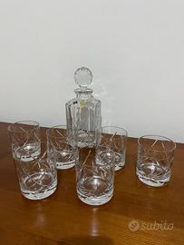 Set 6 bicchieri e decanter in cristallo