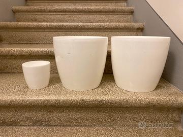 Copri vaso in plastica bianchi varie dimensioni