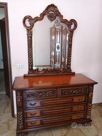 Comó e comodini per camera da letto Barocco 