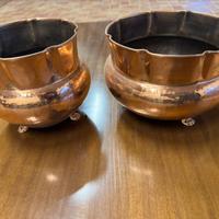 2 Portavasi in rame verniciato