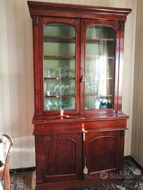 vetrina/ libreria in mogano 