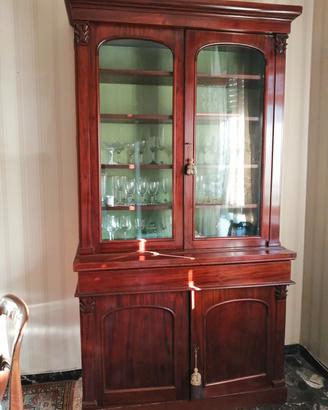 vetrina/ libreria in mogano 