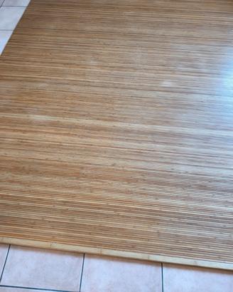 tappeto in legno orientale vintage