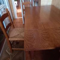 Tavolo per cucina in legno di castagno