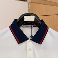 Polo a maniche corte da uomo Moncler, bianca - L