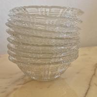 9 coppette vetro per macedonia/gelato