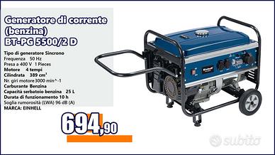 Generatore di corrente (benzina) BT-PG 5500/2 D