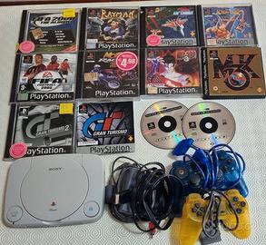Lotto PSone (PS1 Slim) + 2 Controller + 9 Giochi