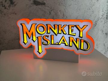 Lampada LED Monkey Island Insegna Lightbox
