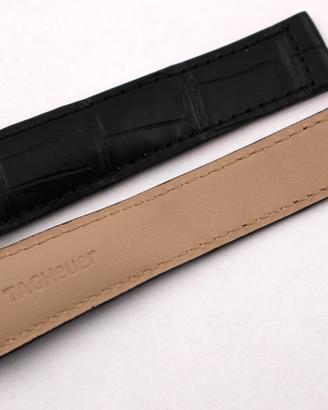 Cinturino Tag Heuer Alligatore Nero 22mm Deployant