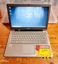 notebook acer 13,5" i5, 4gb di ram, ssd 128gb 