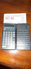 Calcolatrice vintage Texas SC - 10 con manuale iit