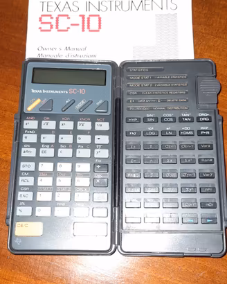 Calcolatrice vintage Texas SC - 10 con manuale iit
