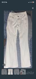 pantalone jeans bianco