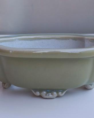 Vaso bonsai Shuiming in gres smaltato