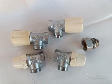 Valvola termostatica e detentore 3/8 Caleffi