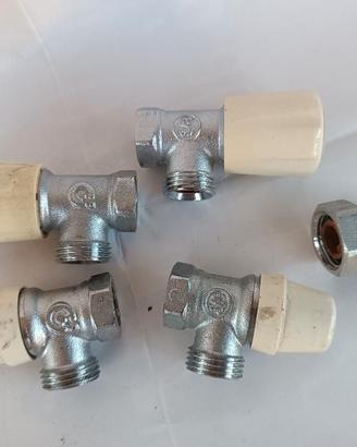 Valvola termostatica e detentore 3/8 Caleffi