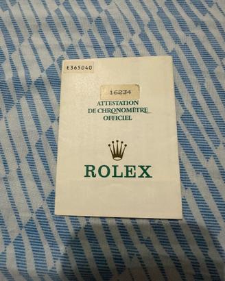 Garanzia rolex