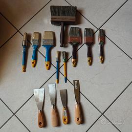 Set completo pennelli CINGHIALE + 4 spatole nuovi