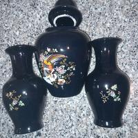 tre vasi ceramica dipinti 