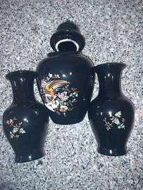 tre vasi ceramica dipinti 
