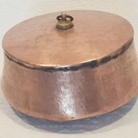 Scaldaletto rame con acqua, vecchio da collezione