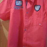 Camicia Corta Rossa Cotton & Silk TG. XL