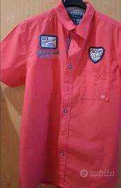 Camicia Corta Rossa Cotton & Silk TG. XL