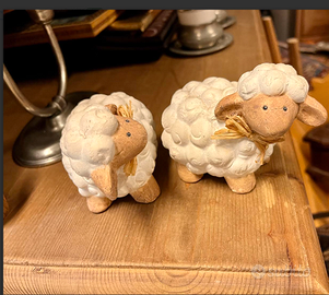 RAREstatueDECORATIVEpecoraStileTHUNceramicaXXsecol