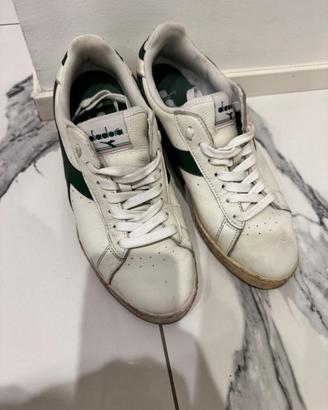 Sneaker Diadora Heritage Game Low Bianche e Verdi