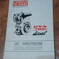 Libretto uso manutenzione motore Slanzi DVA 790