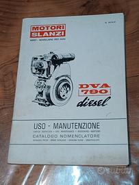 Libretto uso manutenzione motore Slanzi DVA 790