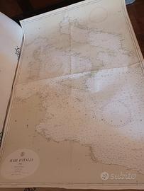 Carta nautica MARI D'ITALIA  n.330 vintage 